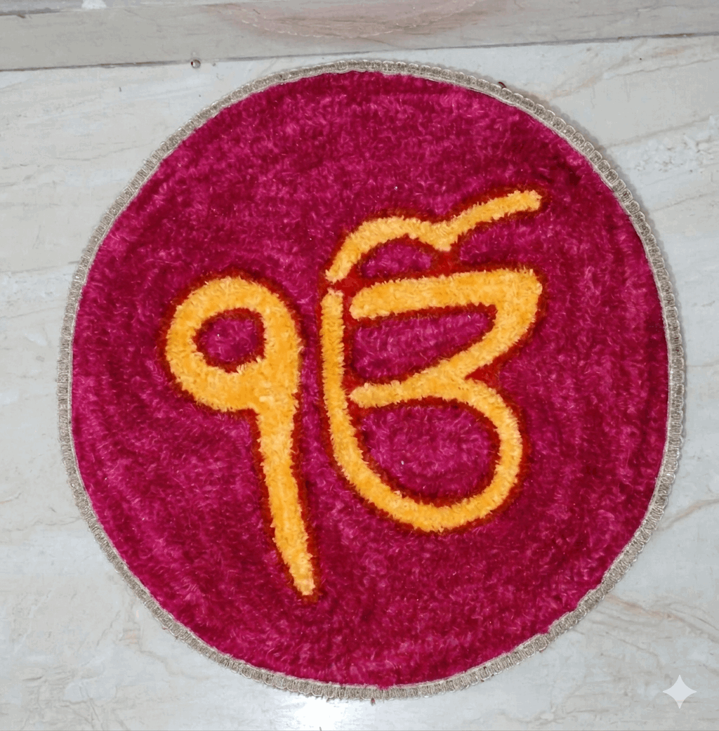 Fur Yarn 3 Feet Rangoli Mat - Design 25