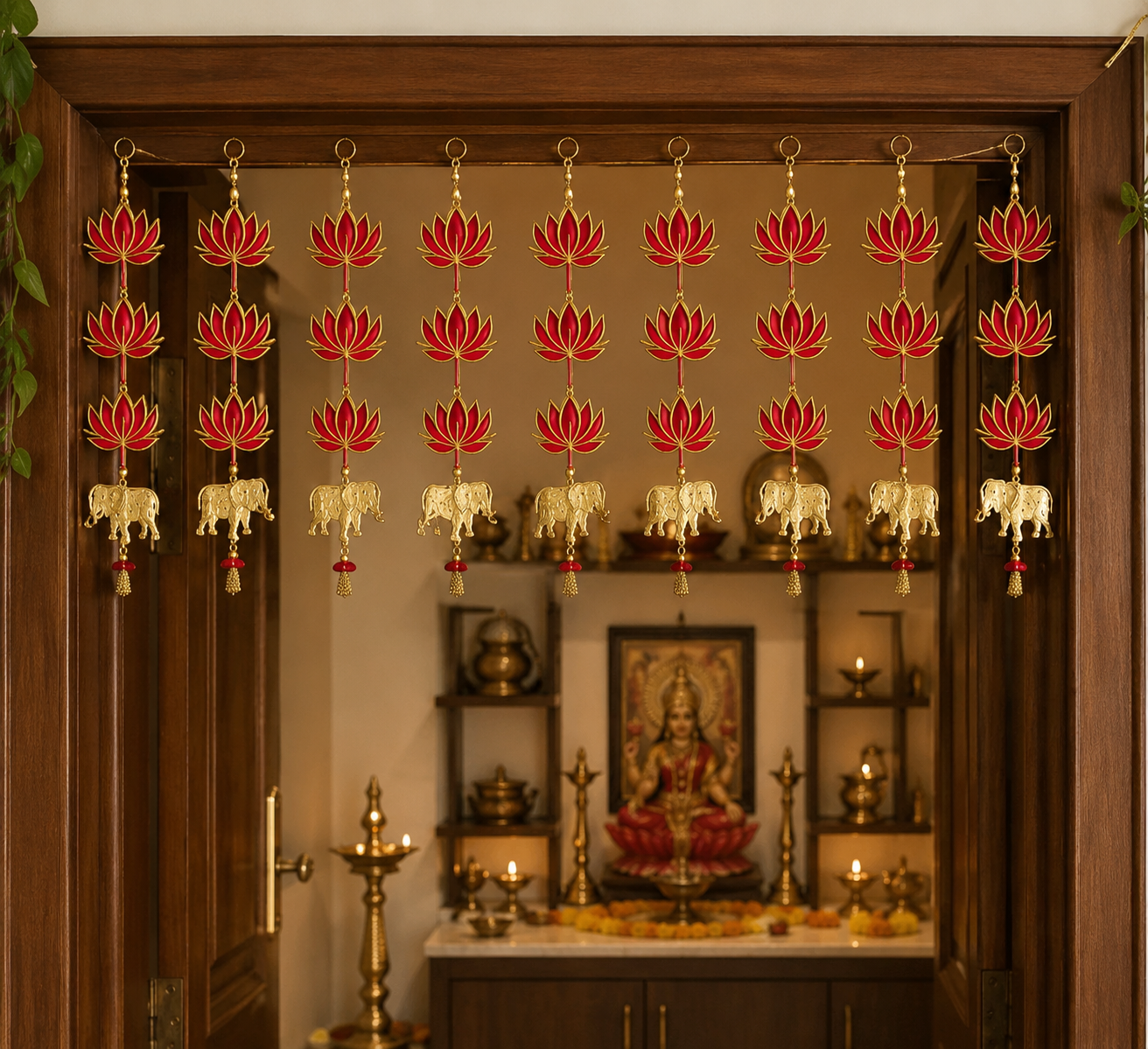 Lotus elephant toran door decoration detail – Craft Decor