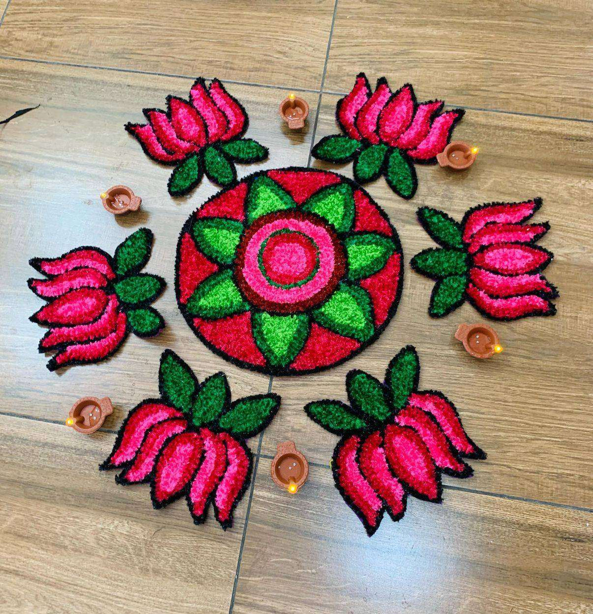 Rangoli Royale Mats – Set of 7 - Design 1