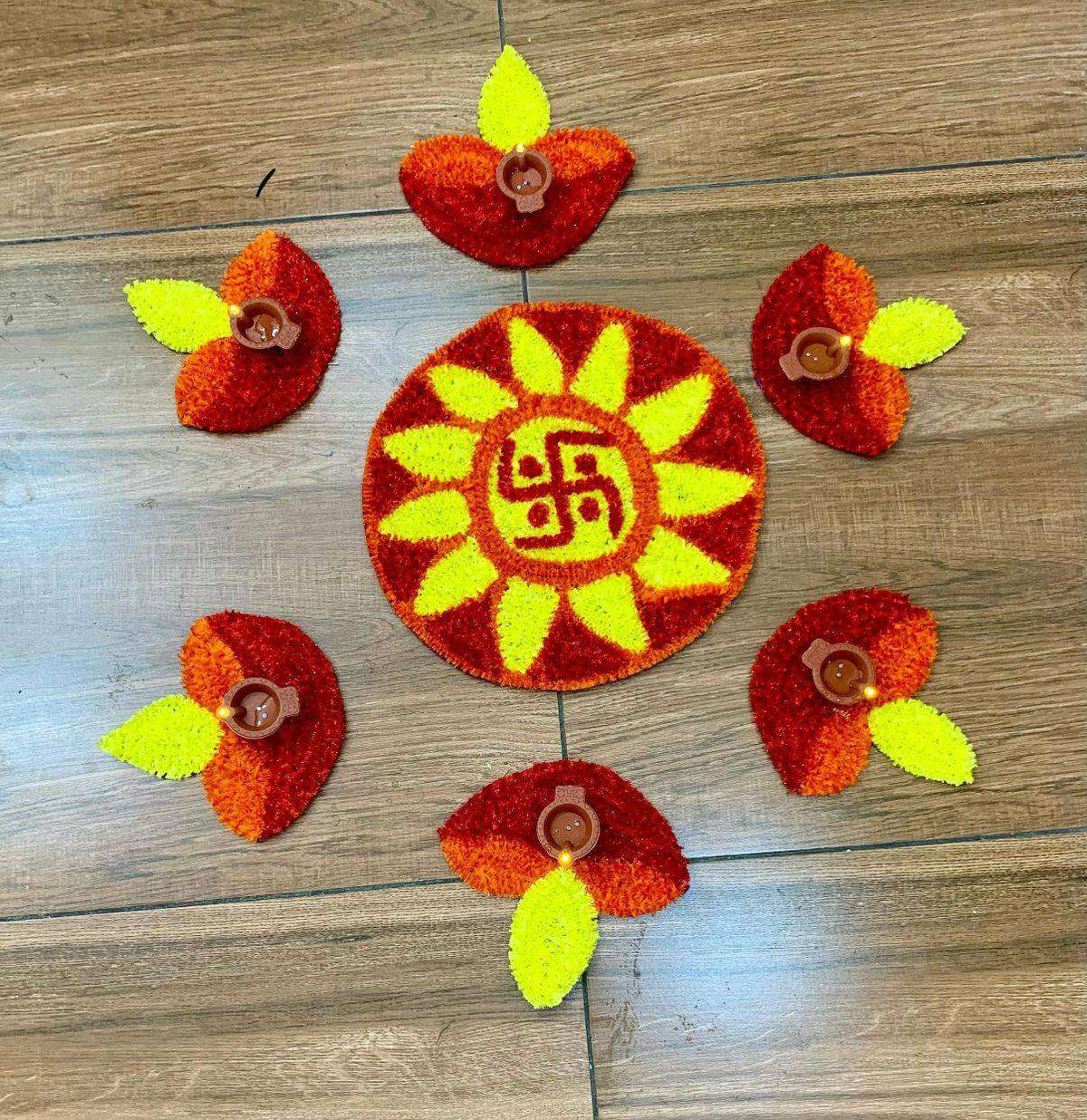 Rangoli Royale Mats – Set of 7 - Design 2