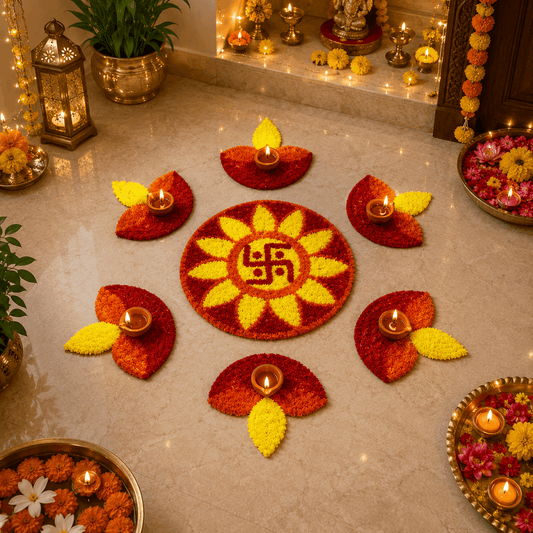 Rangoli Royale Mats – Set of 7 - Design 2