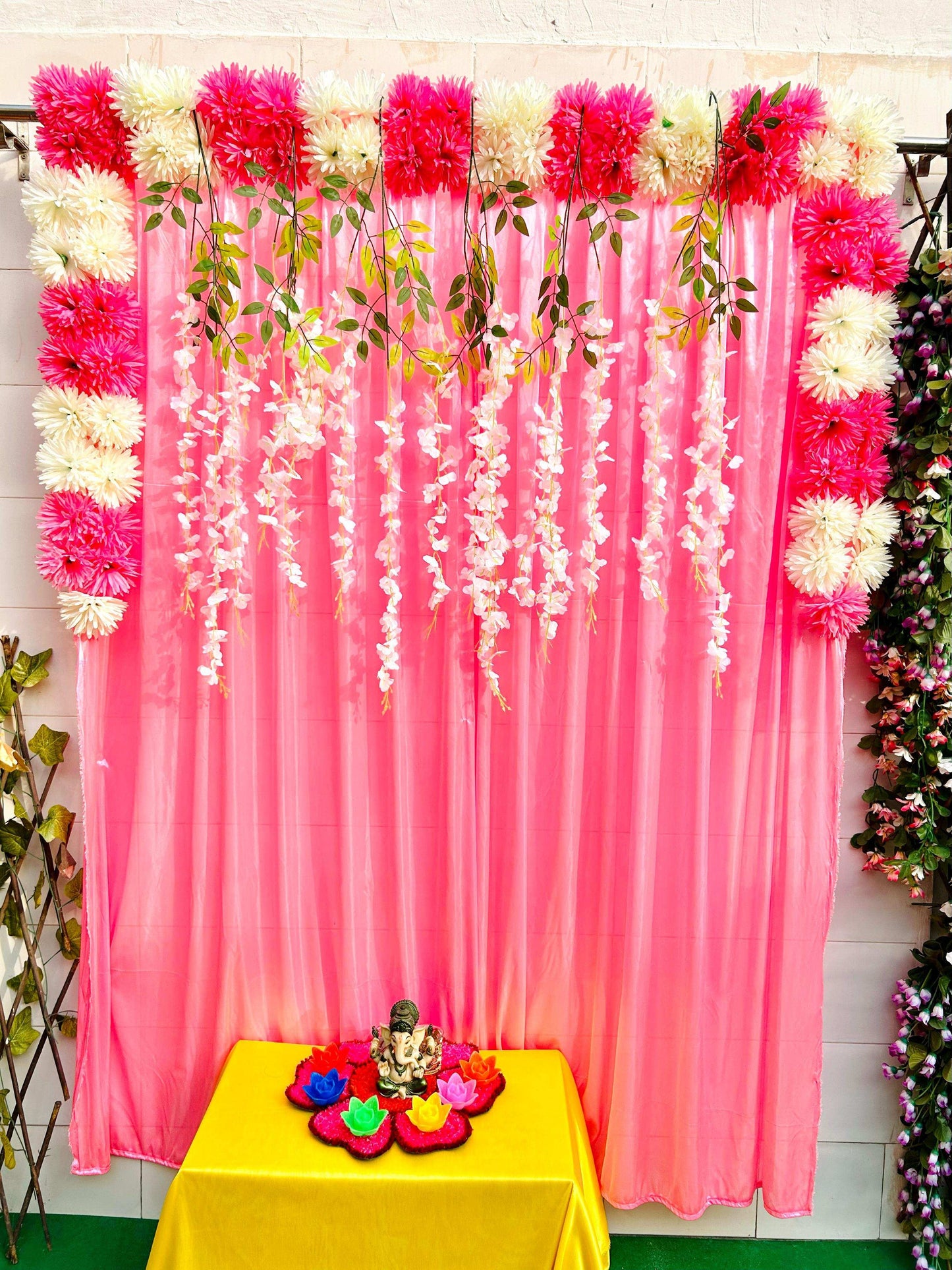 Craft Decor Daisy Panel Backdrop Curtain