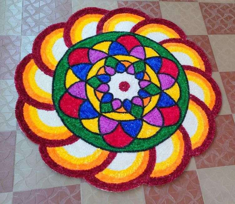 Craft Decor Fur Yarn Rangoli Mats