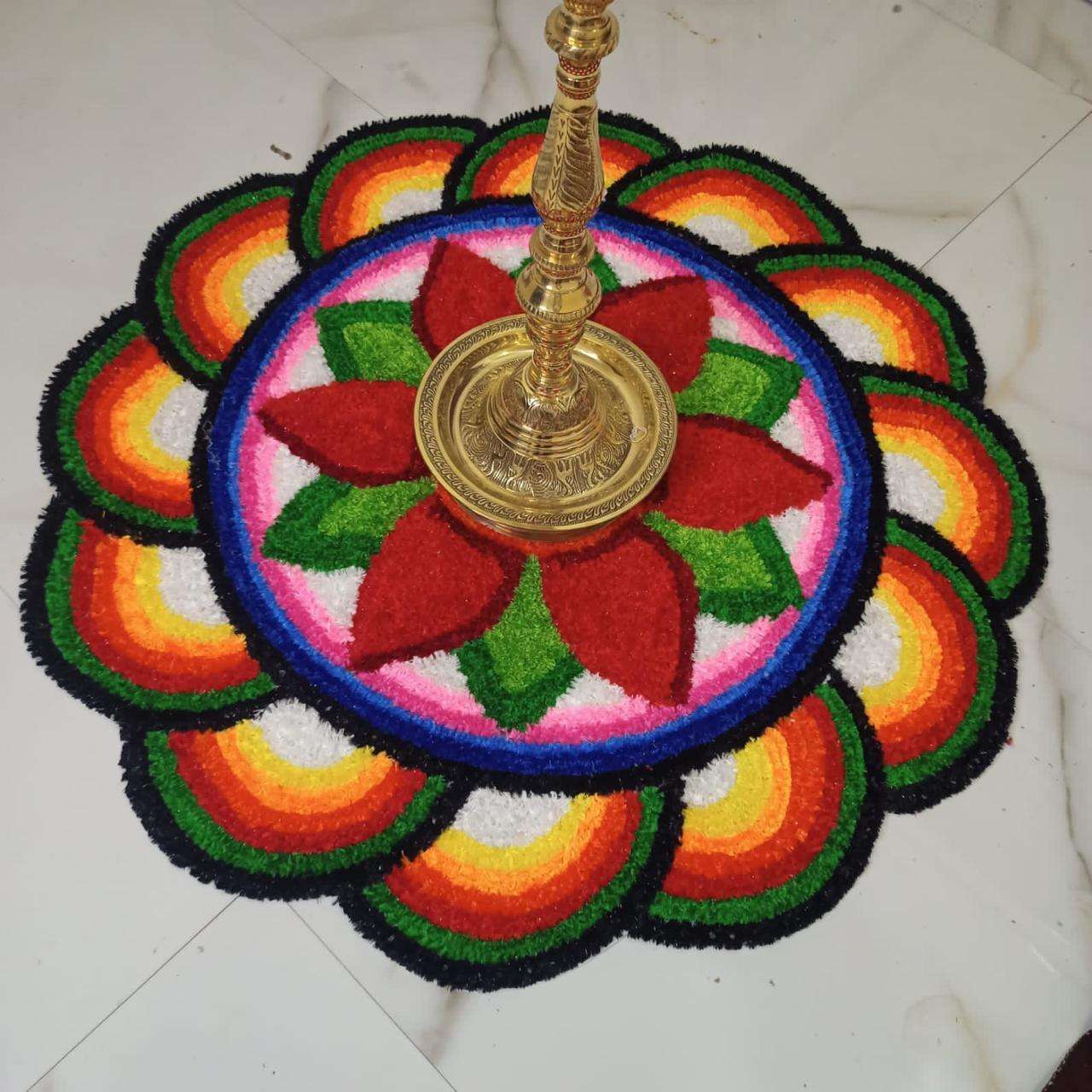 Craft Decor Fur Yarn Rangoli Mats