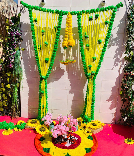 Craft Decor Marigold Curtain Backdrop