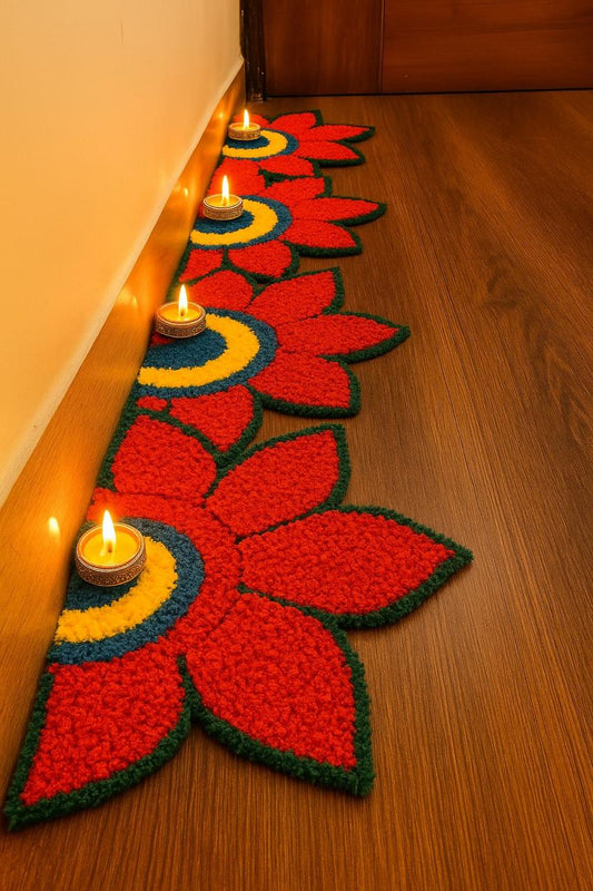Staircase Half Rangoli Mats by Craft Decor - 8 Pcs