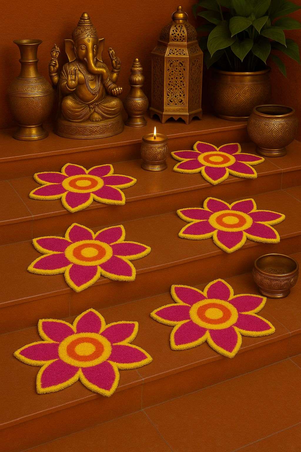 Staircase Rangoli Mats by Craft Decor