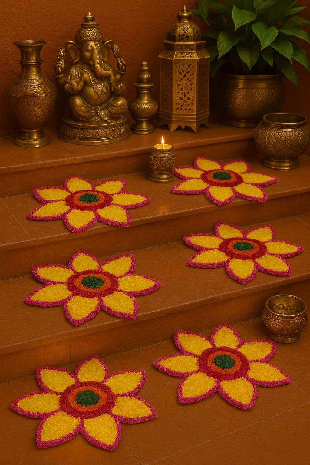Staircase Rangoli Mats by Craft Decor