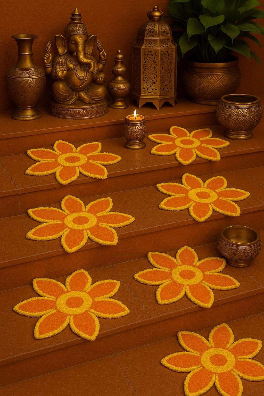 Staircase Rangoli Mats by Craft Decor