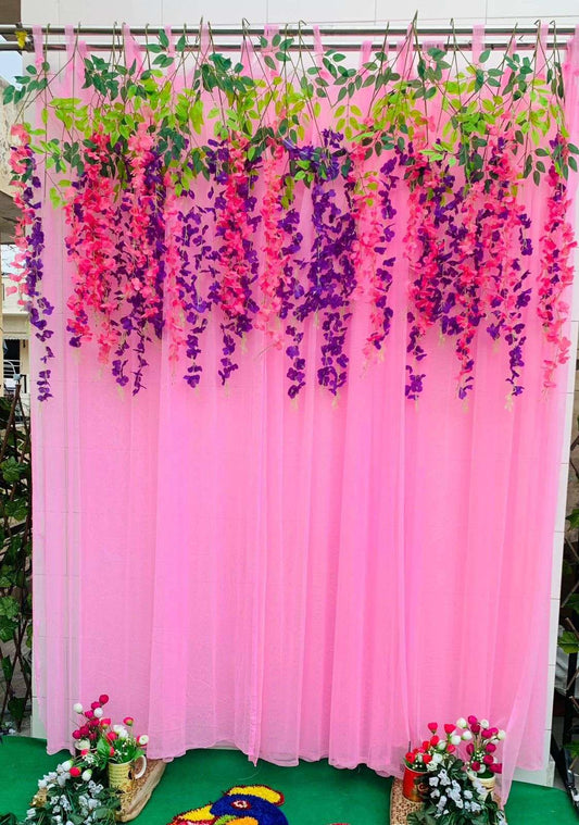 Dual Flower Panel Curtain by Craft Decor