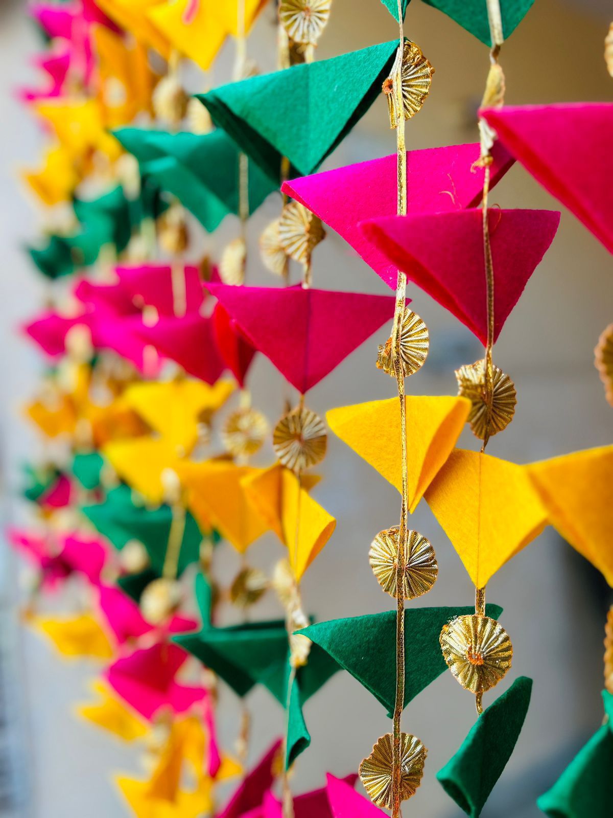 Felt Triangle Tassel Strings by Craft Decor - 12 Pcs