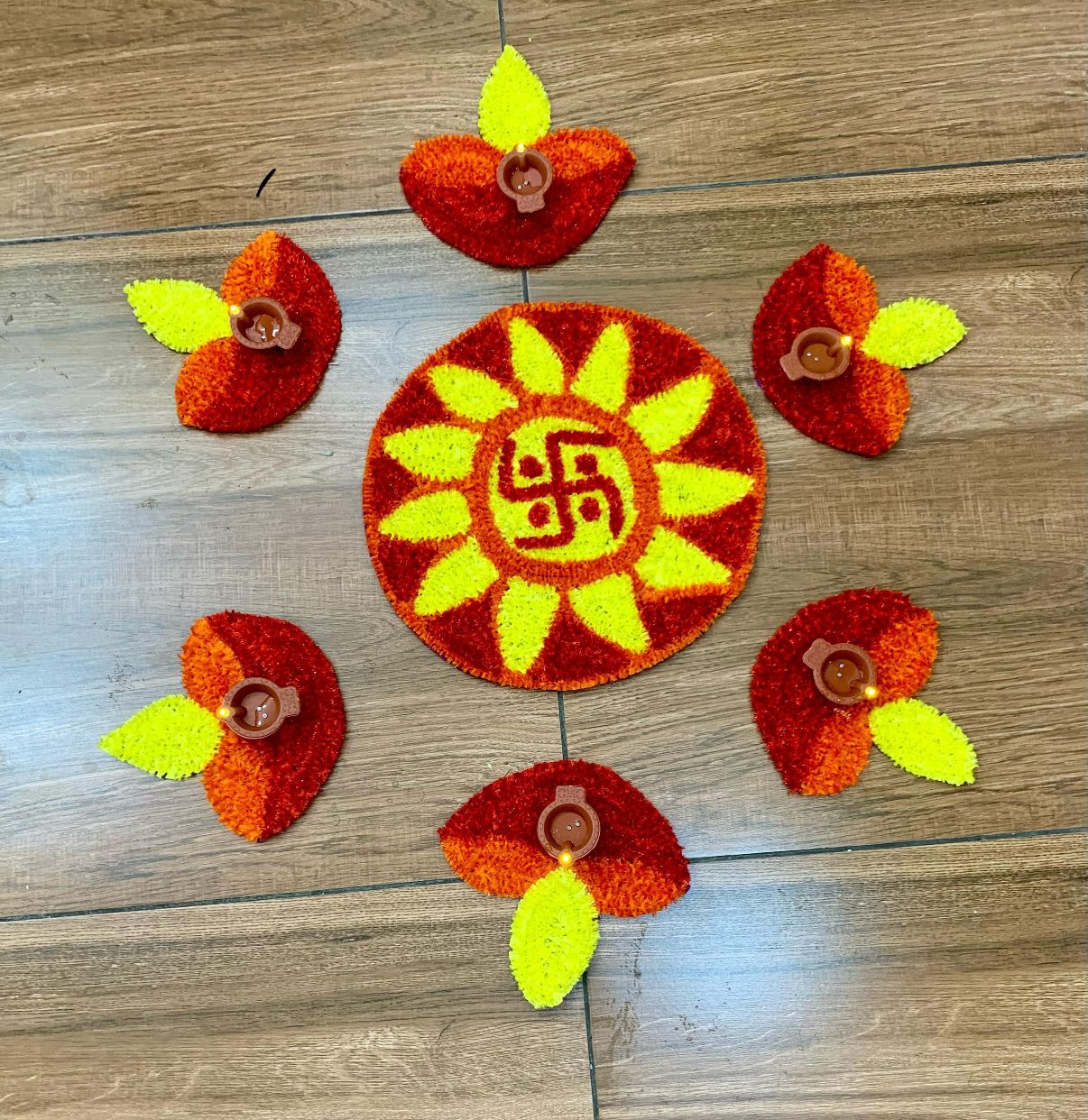 Rangoli Royale Mats – Set of 7 - Design 2