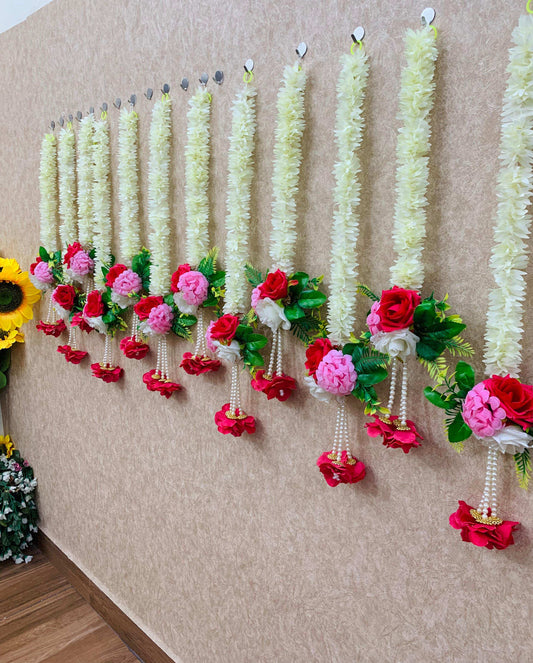 Rose Bunch Gajra Hangings - Door Toran Ideas Diwali 2026 - Craft Decor