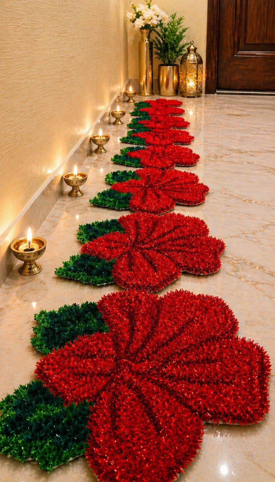 3D Flower Staircase Mats by Craft Decor | Set of 8