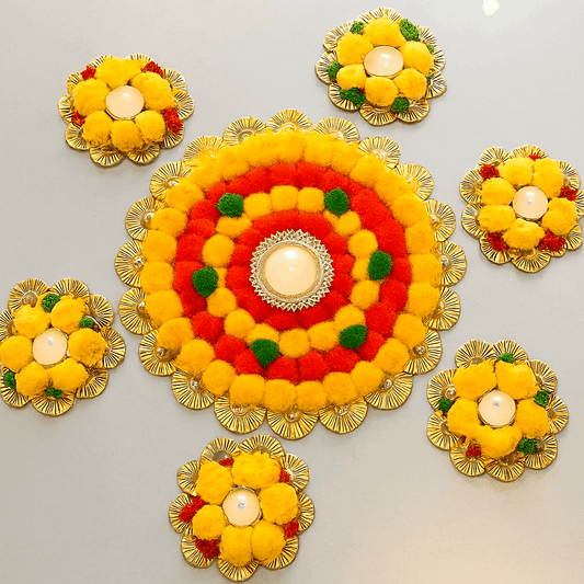 Rangoli Royale Mats – Set of 7 - Design 5