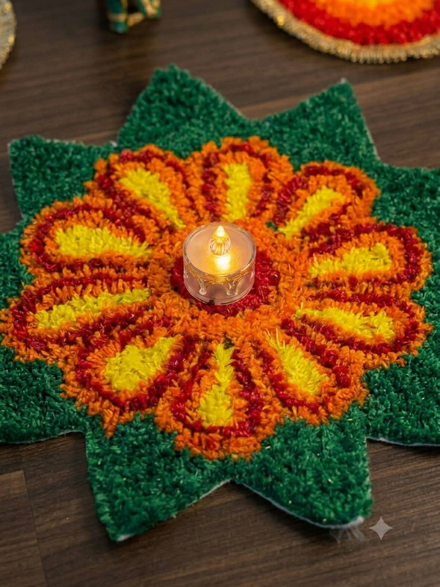 Gajraj Shringar – Elephant Rangoli Décor Set | 6 Pieces | Craft Decor