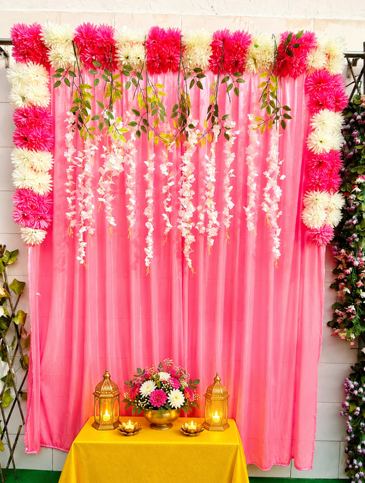 Daisy Panel Party Backdrop Curtain – 7×5 Ft | Craft Decor