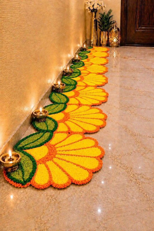 Floral Trail Mats | Handcrafted Festive Staircase Mats | Set of 8