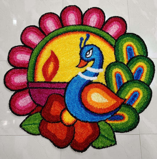 Fur Yarn Rangoli Mats by Craft Decor