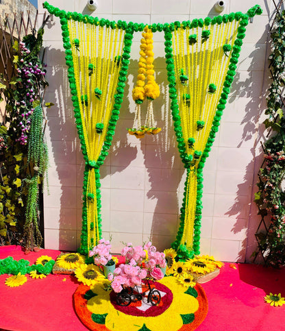 Craft Decor Marigold Curtain Backdrop