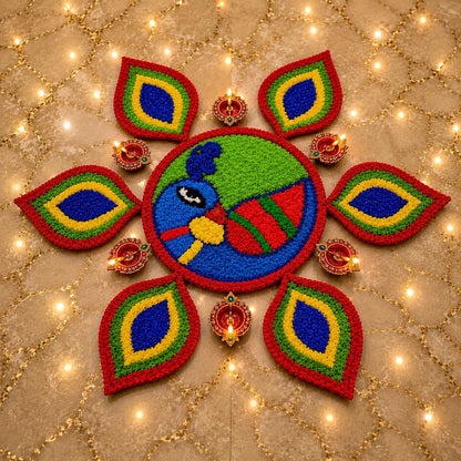 Mayur Classic Rangoli Mat Set | Craft Decor