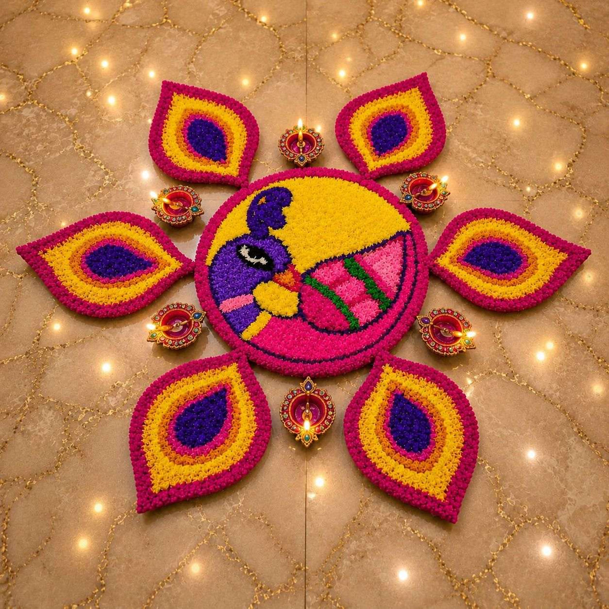 Mayur Classic Rangoli Mat Set | Craft Decor