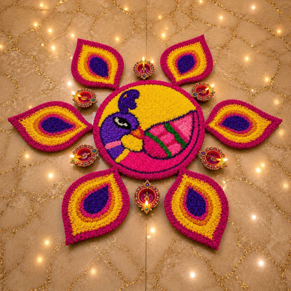 Mayur Classic Rangoli Mat Set | Craft Decor
