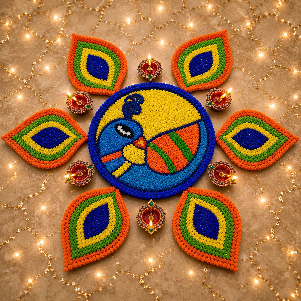 Mayur Classic Rangoli Mat Set | Craft Decor