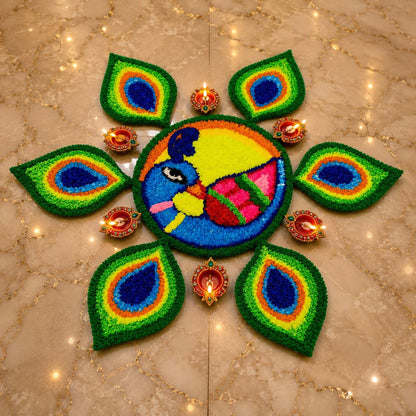 Mayur Classic Rangoli Mat Set | Craft Decor