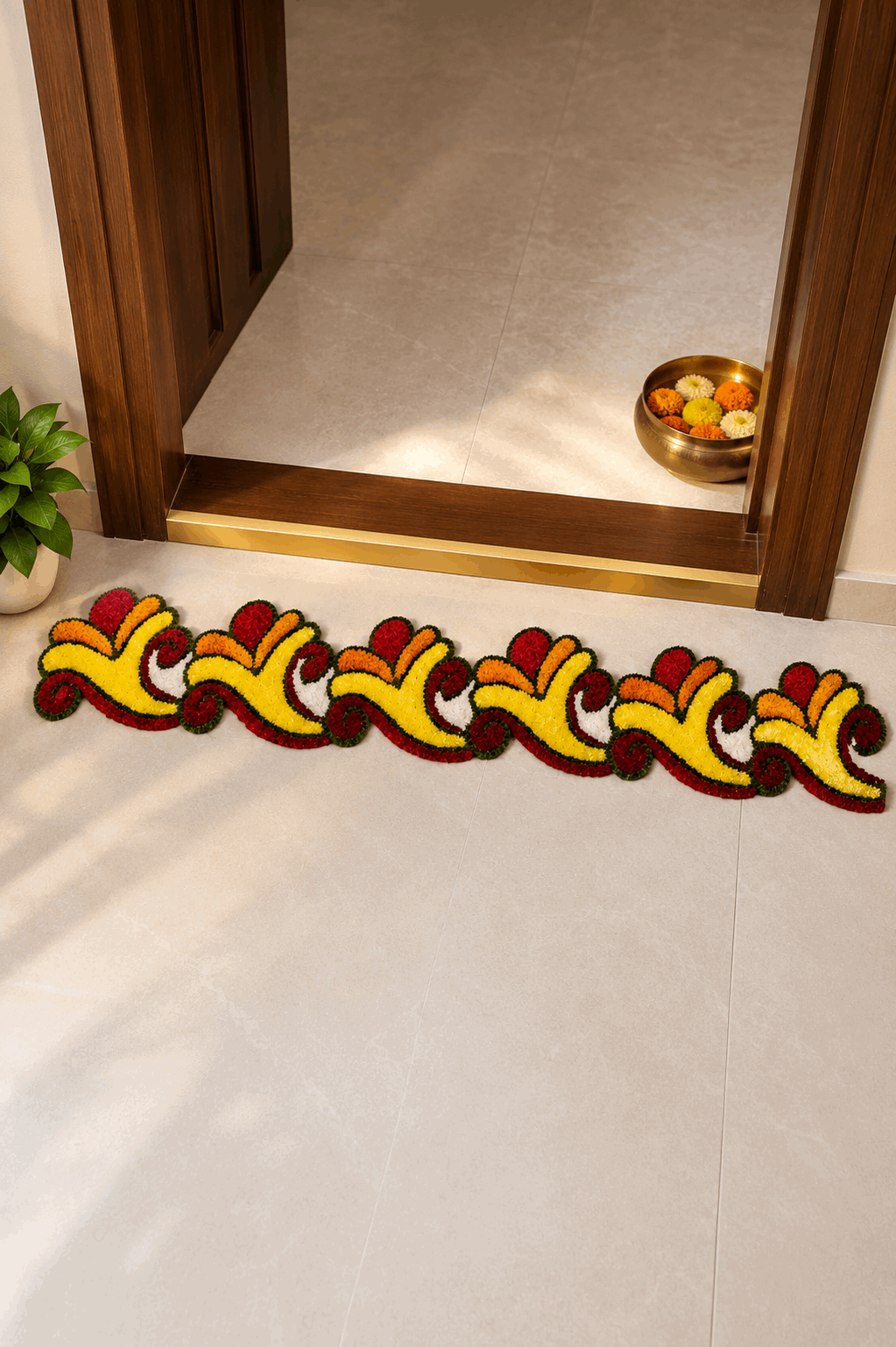 Premium Cutwork Rangoli Mat by Craft Decor | Design – 4