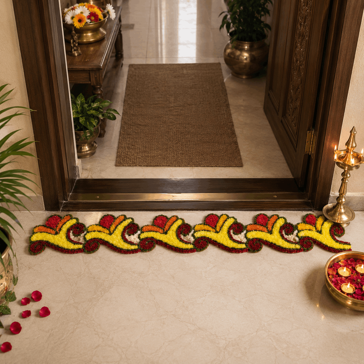 Premium Cutwork Rangoli Mat by Craft Decor | Design – 4
