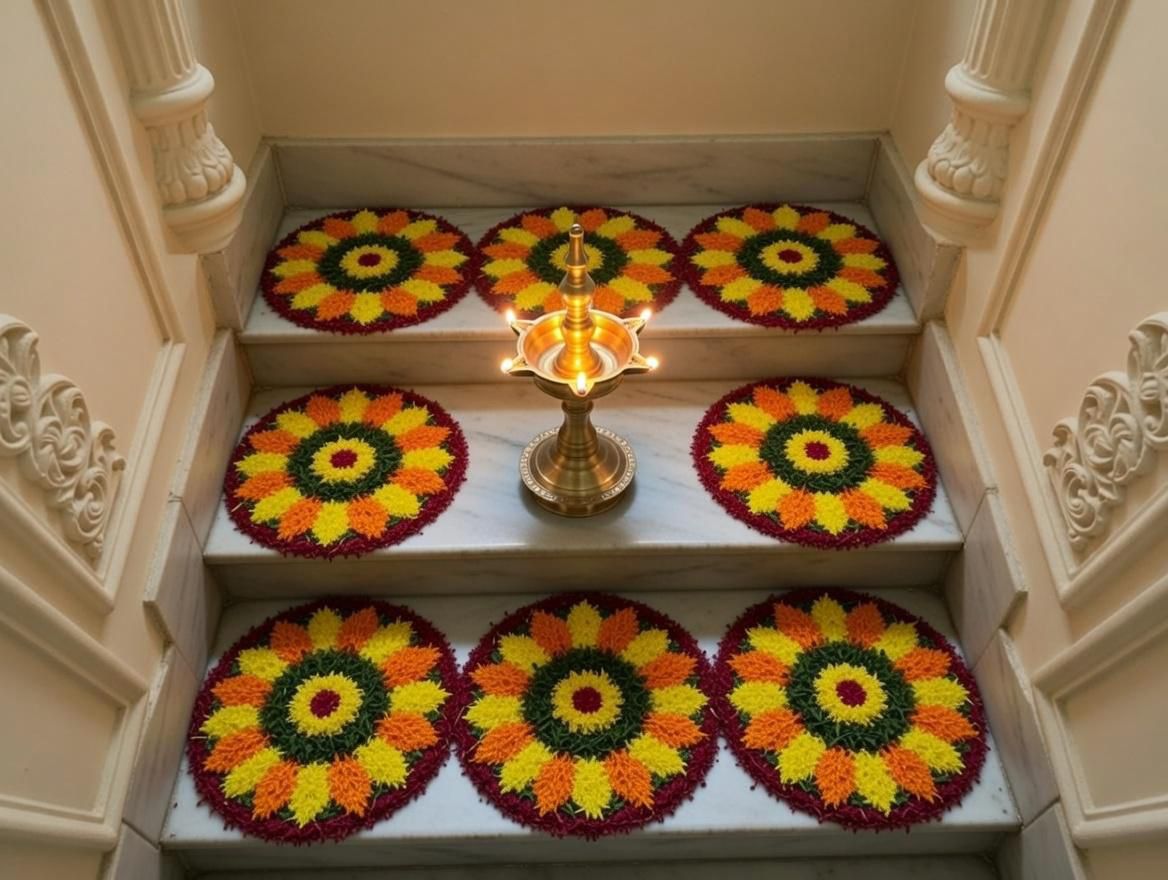 Pushp Rajsi Pathway Rangoli Mats – Set of 6