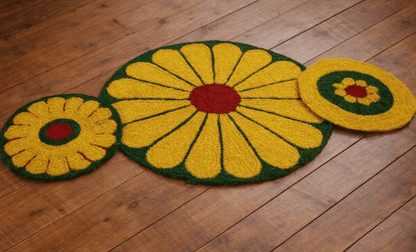 Rangoli Backdrop Mats – Set of 3 (3 Ft Center + 2 Ft Side Mats)