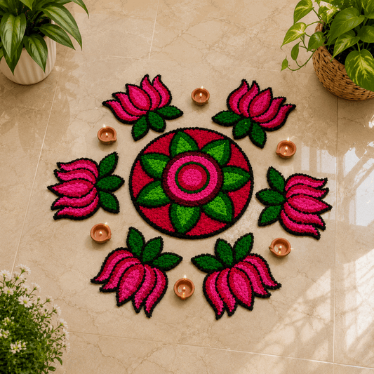 Rangoli Royale Mats – Set of 7 - Design 1