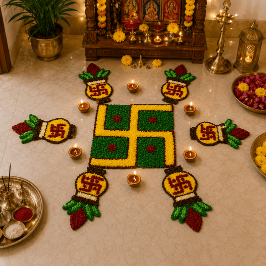 Rangoli Royale Mats – Set of 7 - Design 3
