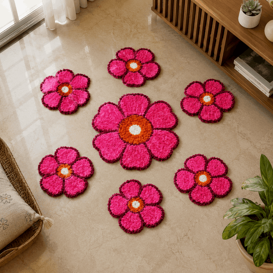 Rangoli Royale Mats – Set of 7 - Design 4