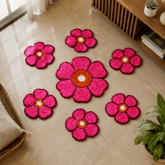 Rangoli Royale Mats – Set of 7 - Design 4