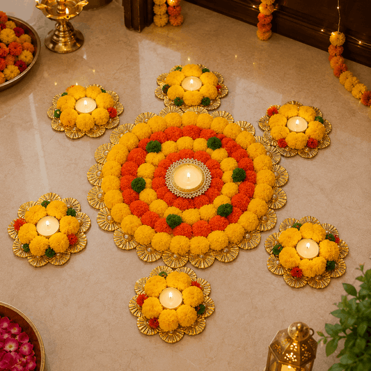 Rangoli Royale Mats – Set of 7 - Design 5