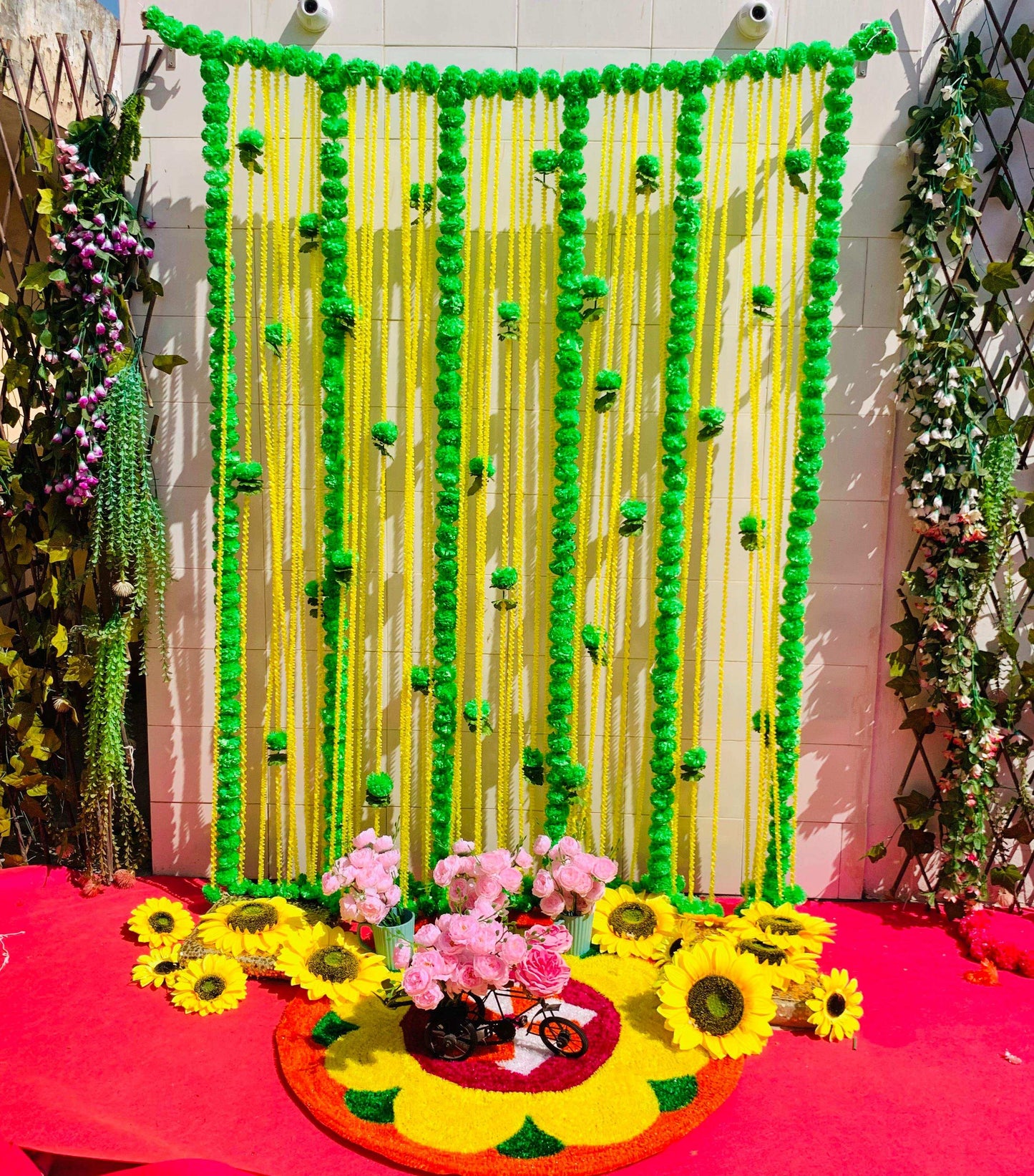 Craft Decor Marigold Backdrop