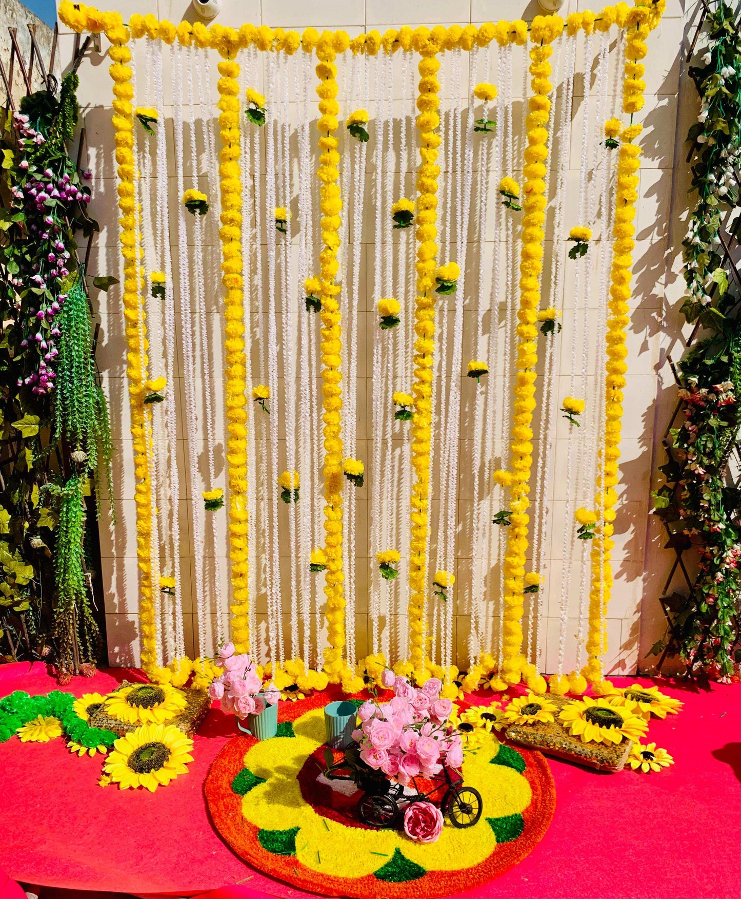 Craft Decor Marigold Backdrop