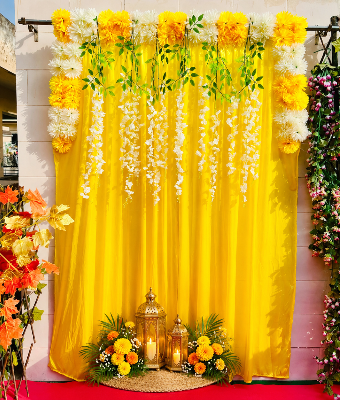 Daisy Panel Party Backdrop Curtain – 7×5 Ft | Craft Decor