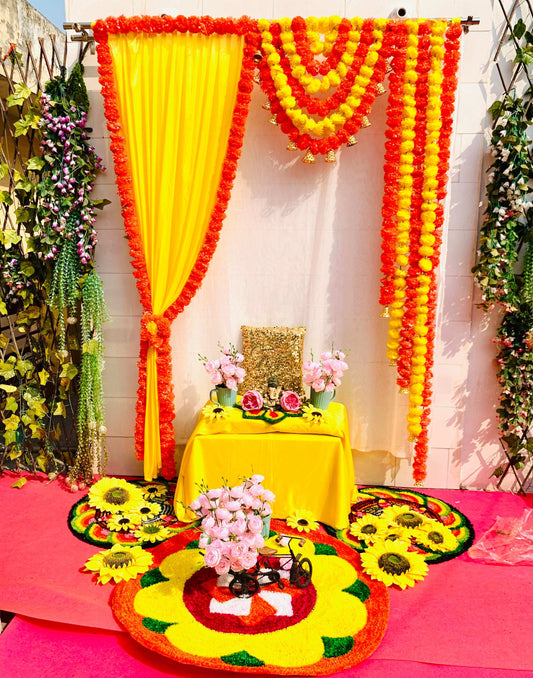 Craft Decor Festive Marigold Backdrop