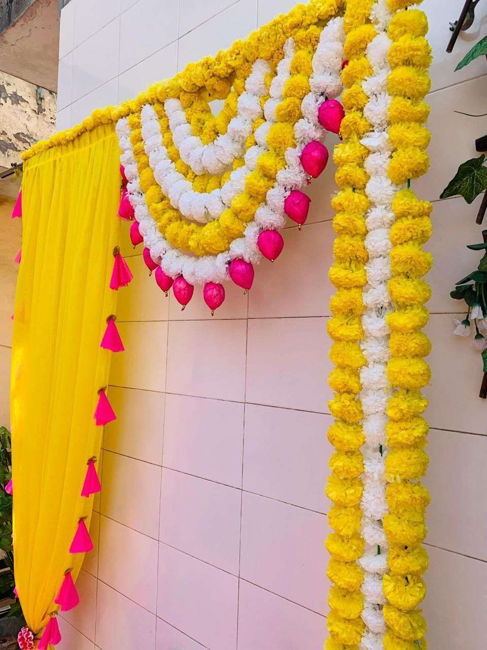 Craft Decor Lotus Bud Net Curtain Backdrop