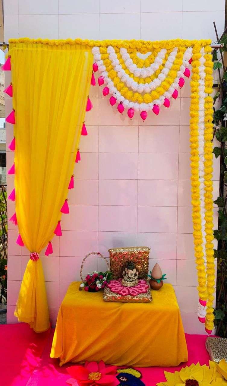 Craft Decor Lotus Bud Net Curtain Backdrop