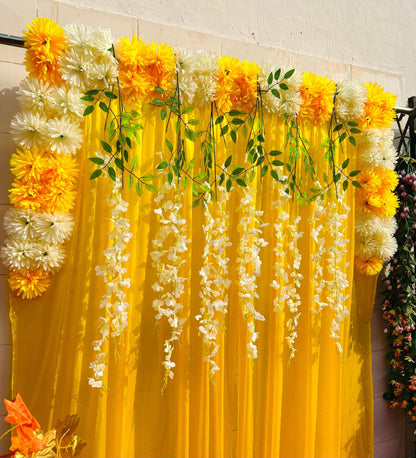 Craft Decor Daisy Panel Backdrop Curtain