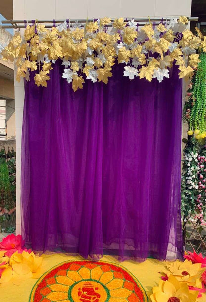 Craft Decor Shimmer Maple Leaf Curtain