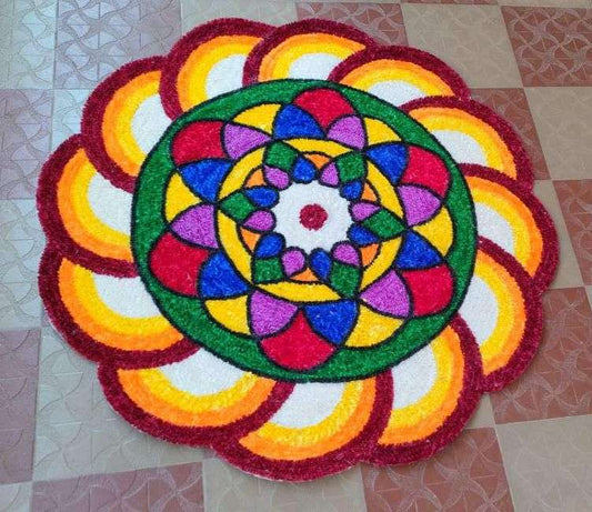 Craft Decor Fur Yarn Rangoli Mats
