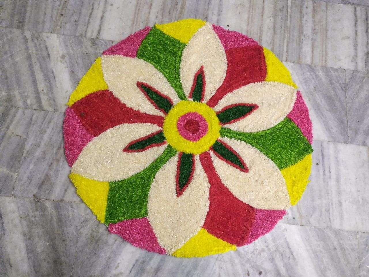 Craft Decor Fur Yarn Rangoli Mats