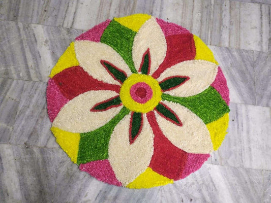Craft Decor Fur Yarn Rangoli Mats