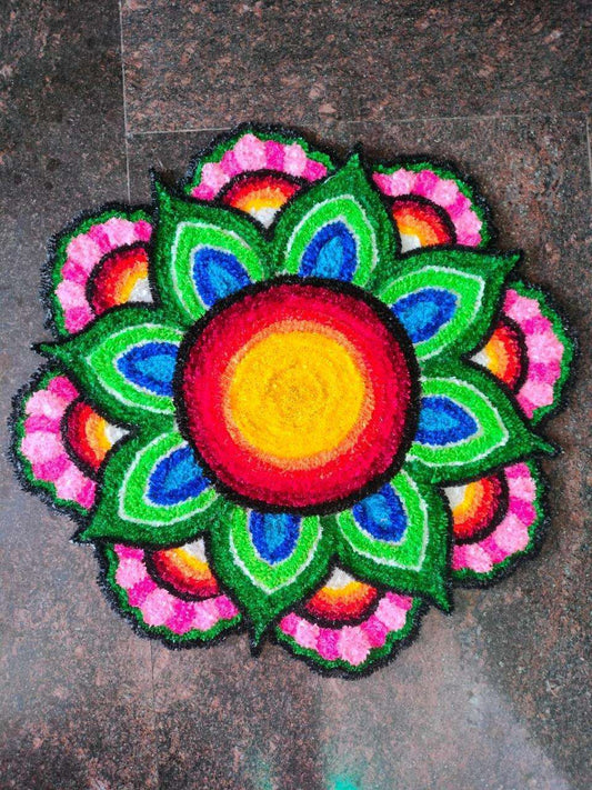 Craft Decor Fur Yarn Rangoli Mats